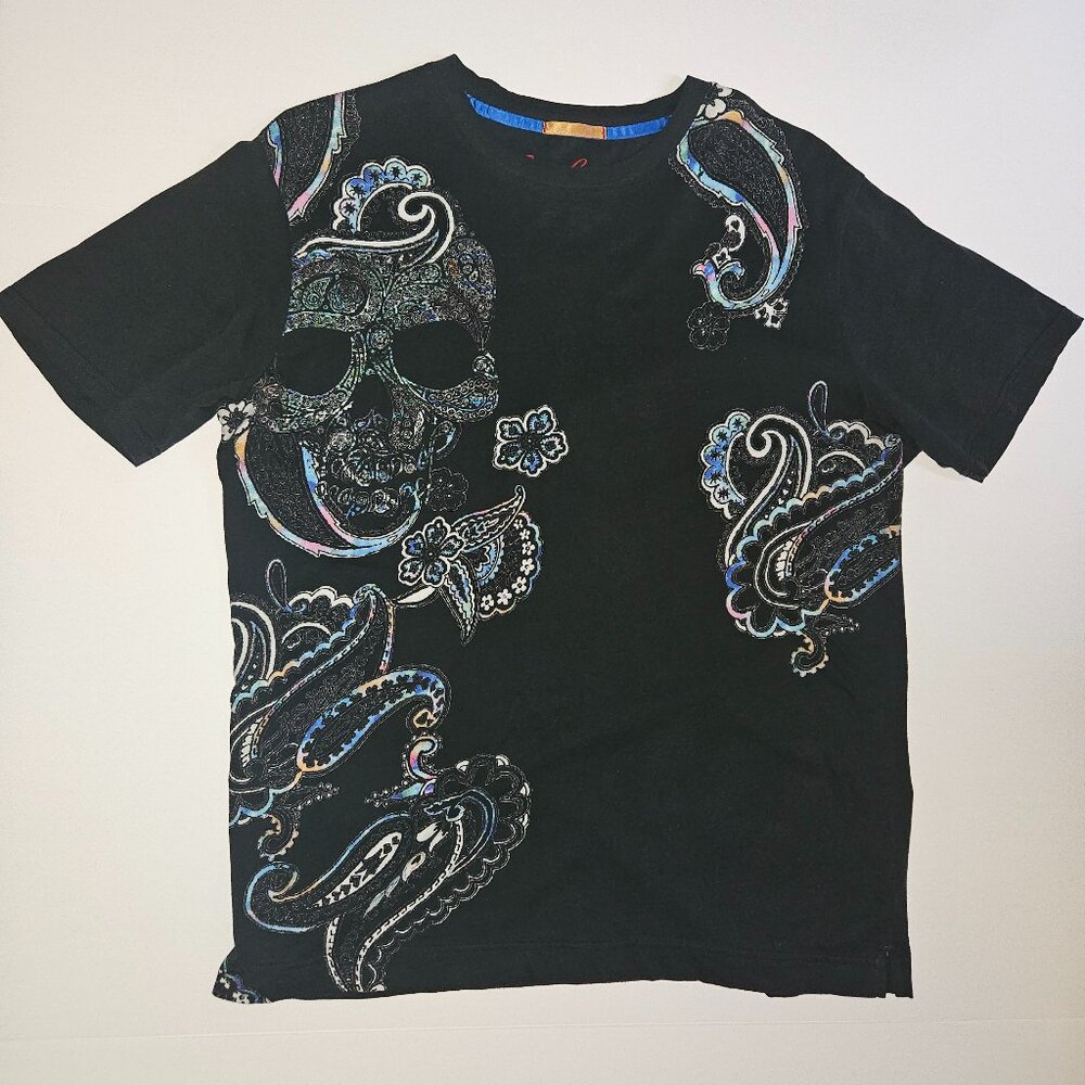 Robert Graham Men's Large Deserted Skull Short Sleeve Shirt